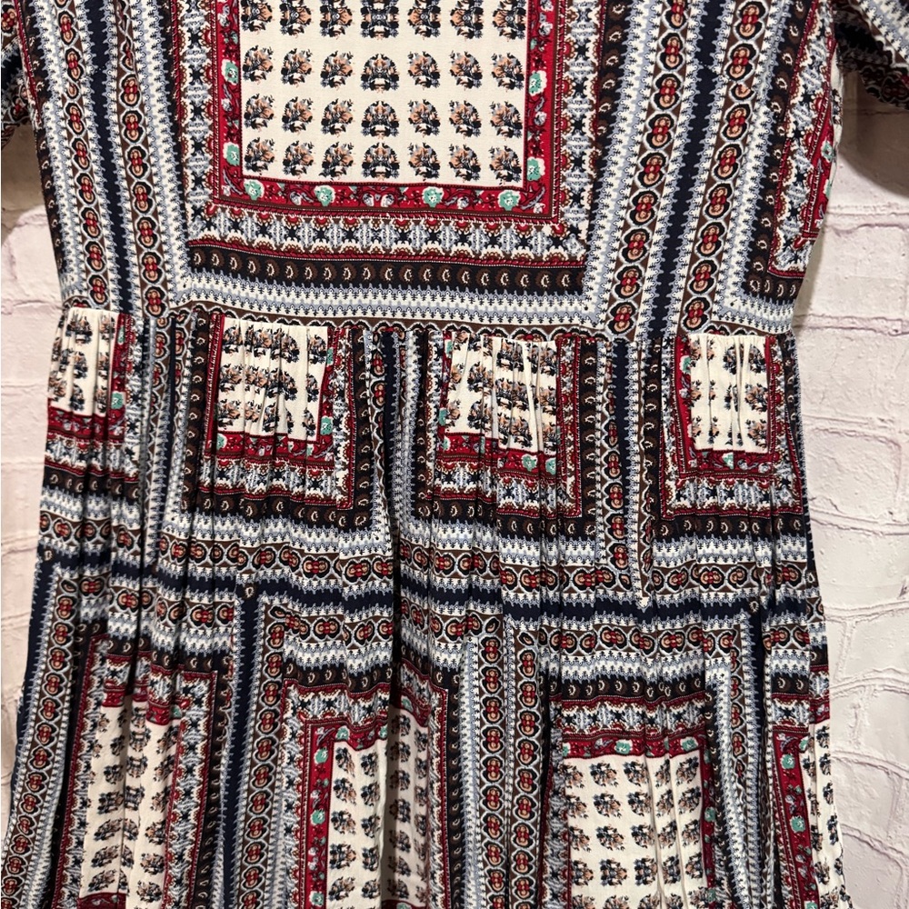 Dainty Jewells Large Vintage 3/4 sleeves Printed Maxi Dress stunning dress - Picture 7 of 10